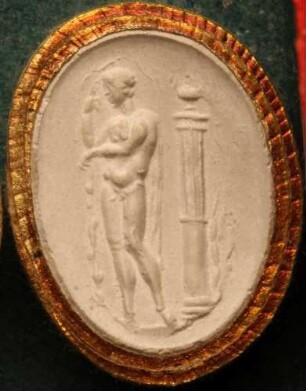Herkules (Herakles) betrauert den Tod des Sostratus von Palea (Daktyliothek, Supplement)
