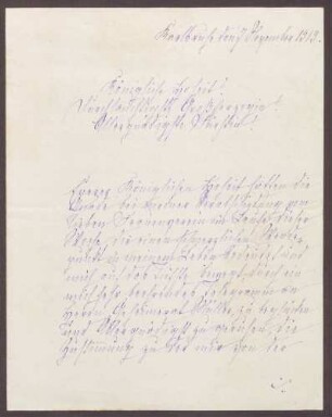 Schreiben von Anna Haas an die Großherzogin Luise; Verabschiedung von Anna Haas aus dem Frauenverein