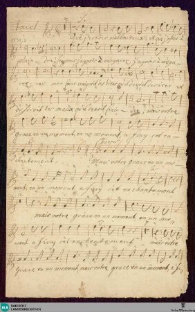 Cantatas - Mus. Hs. 1130,3 : V (X), Coro, orch; BrinzingMWV Anh.6
