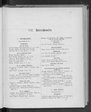 VII. Unterrichtswesen.
