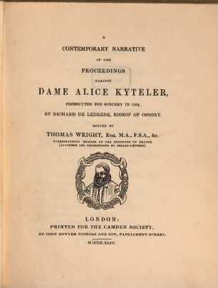Report of the general meeting of the Camden Society for the publication of early historical and literary remains ... on Tuesday the 2nd May 1843 : (Council.) Acc. 1, Works of the Camden Society. 2, Laws of the Camden Society. 3, Members of the Camden Society for the fifth year, ending 2 May 1843