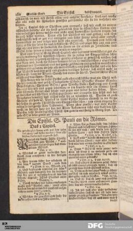 Die Epistel. S. Pauli an die Römer.
