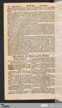 Die Epistel. S. Pauli an die Römer.