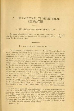 I. Het gebied der Toradjasche talen