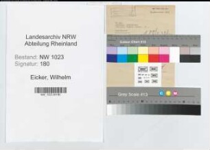 Entnazifizierung Wilhelm Eicker , geb. 02.01.1895 (Verwaltungsinspektor)
