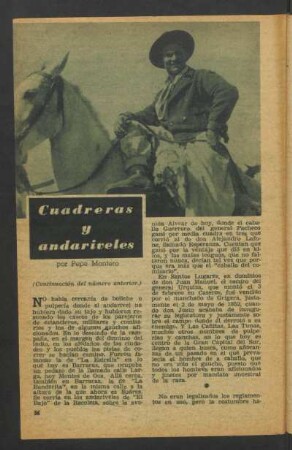 Cuadreras y andariveles - (Continuación del número anterior)