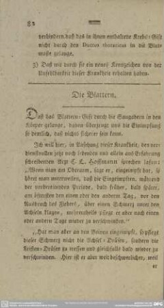 Die Blattern