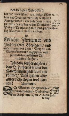 10. Etzlicher Fürnemer und Hochbegabter Theologen/ und anderer getrewer Lerer/ Urtheil und Bedencken vom Catechismo/ und sonderlich vom kleinen Catechismo Lutheri.