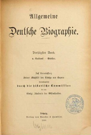 Allgemeine Deutsche Biographie, 30. v. Rusdorf - Scheller