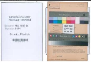 Entnazifizierung Friedrich Schmitz , geb. 12.02.1893 (Expedient)
