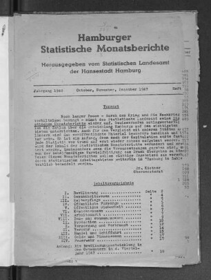 1948: Hamburger statistische Monatsberichte