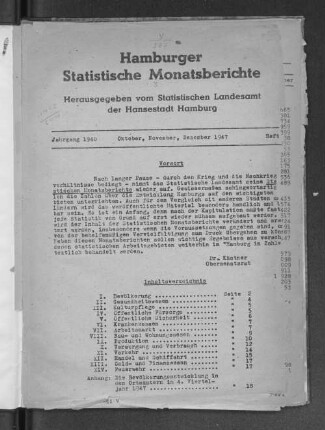 1948: Hamburger statistische Monatsberichte