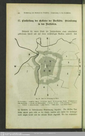 17. Eintheilung des Gebietes der Vorstädte. Orientirung in den Vorstädten