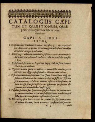 ... Capita Libri Primi.