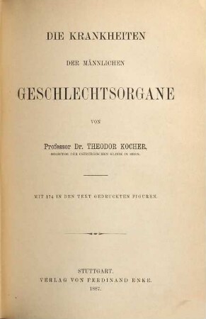 Die Krankheiten der männlichen Geschlechtsorgane