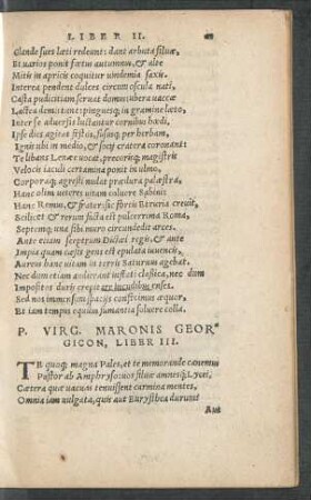 P. Virg. Maronis Georgicon, Liber III.