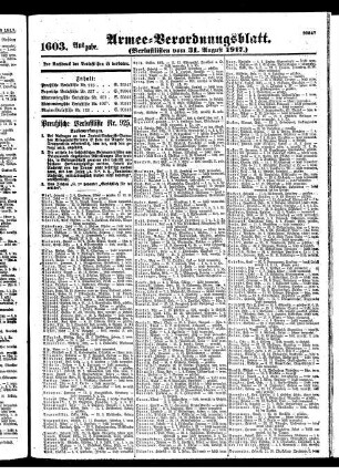 1603.Ausgabe. Freitag, 31. August 1917