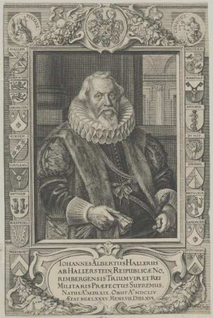 Bildnis des Iohannes Albertus Hallerus ab Hallerstein