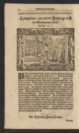 Evangelium/ am andern Sonntage nach der Offenbahrung Christi. ...