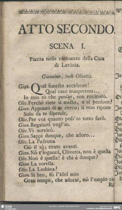 Atto Secondo / Andere Abhandlung