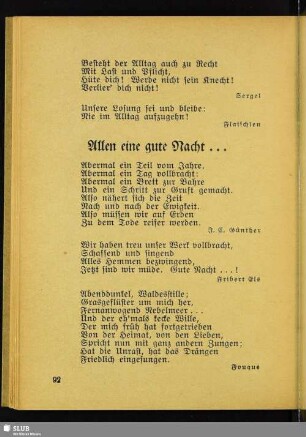 Allen eine gute Nacht ...
