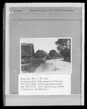 Dorfstraße, Gregersdorf (Kreis Johannisburg)