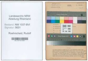 Entnazifizierung Rudolf Roehrscheid , geb. 11.02.1910 (Konstrukteur)