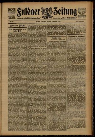 Vierte Ausgabe vom Samstag, den 15. Dezember 1906.