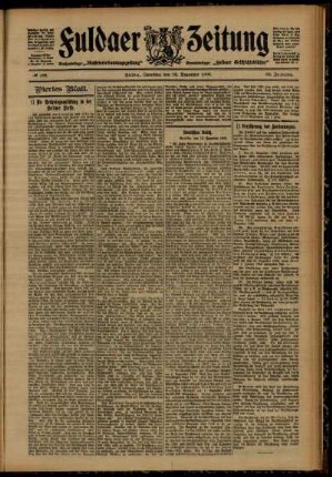 Vierte Ausgabe vom Samstag, den 15. Dezember 1906.