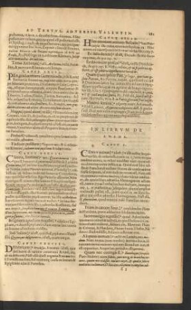 In Librum De Anima