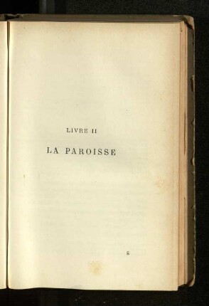 Livre II La Paroisse
