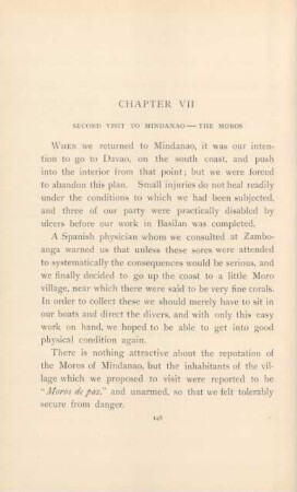 Chapter VII. Second visit to Mondano - the Moros