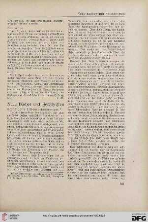 Neue Bücher und Zeitschriften