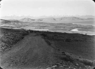 Bucht von Huarina : Blick auf die Bucht von Huarina, im Hintergrund die Cordillera Real.