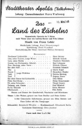 Das Land des Lächelns