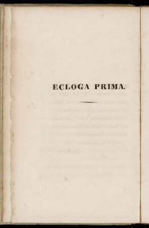 Ecloga Prima / Erste Idylle