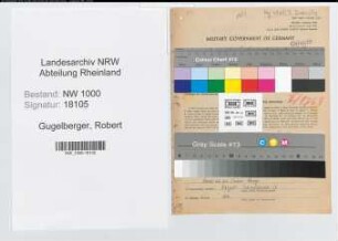 Entnazifizierung Robert Gugelberger, geb. 18.04.1899 (Gaertner)