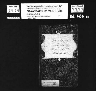 Güteraufnahme des Ackerlandes im Flur gegen Hohenstadt zu Hirschlanden
