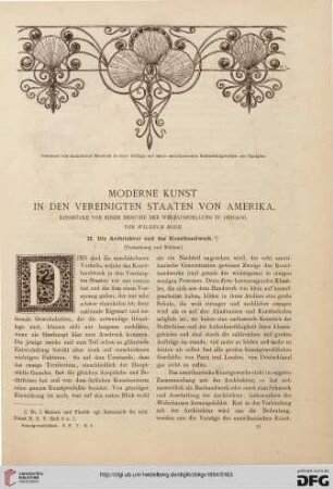 Moderne Kunst in den Vereinigten Staaten von Amerika, [2,2]: Die Architektur und das Kunsthandwerk