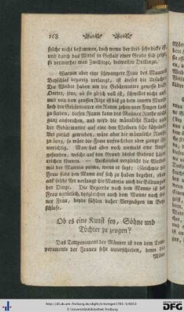 Ob es eine Kunst sey, Söhne und Töchter zu zeugen?