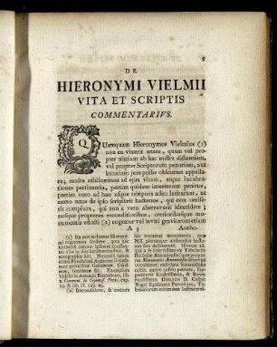 De Hieronymi Vielmii vita es scriptis commentarius.