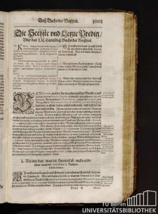 Die Sechste und Letzte Predig [...]