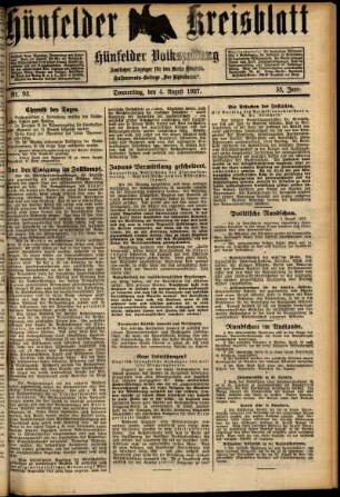 Ausgabe vom Donnerstag, den 04. August 1927.