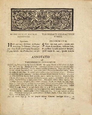 Theophrastu Charaktēres ēthikoi : = Theophrasti Characteres ethici