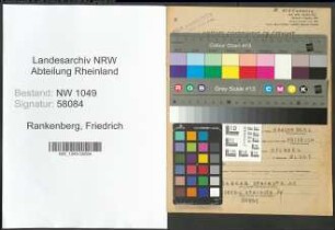 Entnazifizierung Friedrich Rankenberg , geb. 10.04.1910 (Arbeiter)