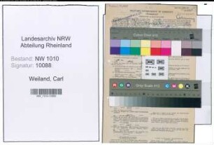 Entnazifizierung Carl Weiland , geb. 25.09.1906 (Postschaffner)