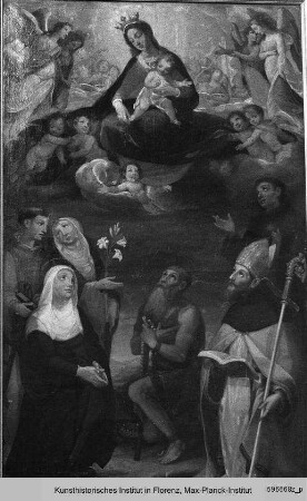 Madonna mit dem Kind in der Glorie und Heilige