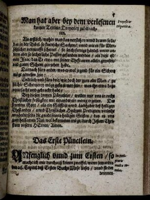 Das Erste Pünctlein.
