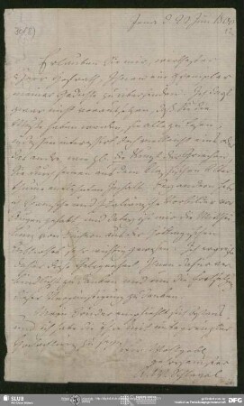 Eigenh. Brief von August Wilhelm von Schlegel an Christian Gottlob Heyne, Jena, 22.06.1800