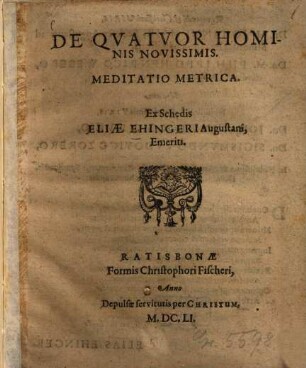 De quatuor hominis novissimis